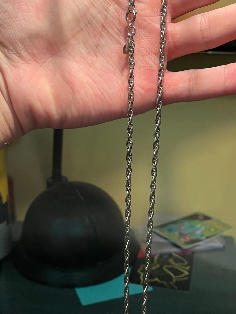 Thick Sterling-Style Silver Chain Necklace - Classic Rope Link
